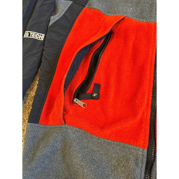 The North Face EG Tech MEDIUM Fleece Jacket Black GRAY Red denali - Picture 2 of 9